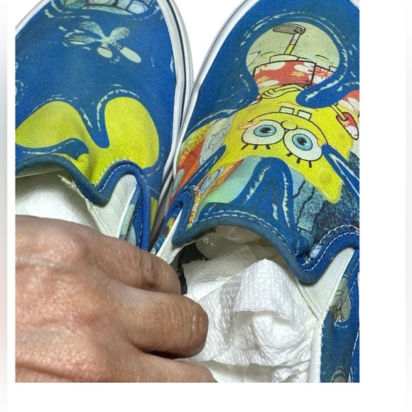 Vans X Spongrbob Collab Slide On Sneaker 8.5 Men’s OR 10 Women Release Box I - Picture 9 of 16